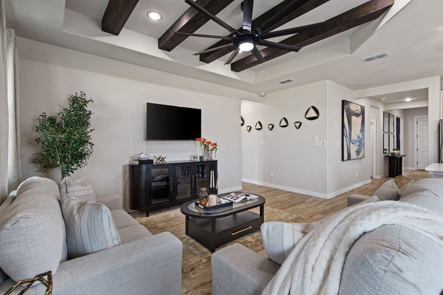 Furnished interior in a model home at Paloma Ranch in Harlingen (Image 32).