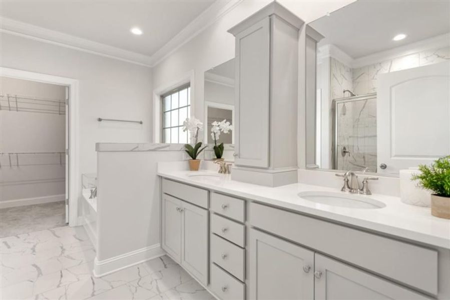 Furnished interior in a model home at Mebane Towne Center in Mebane (Image 33).