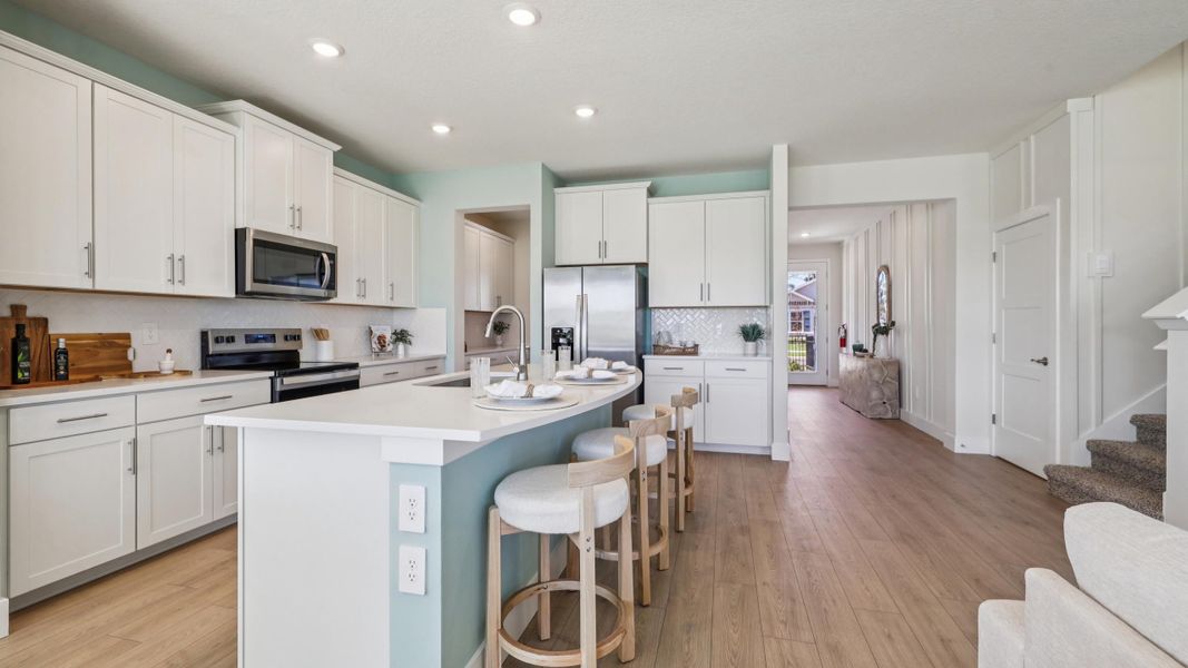 Furnished interior in a model home at Buchanan Trails in Newberry (Image 7).