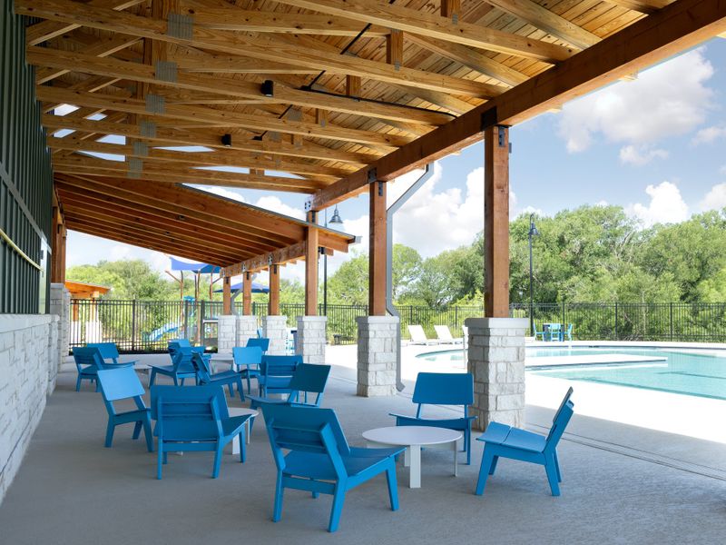 Spend some time in the shade with the covered pavilion.