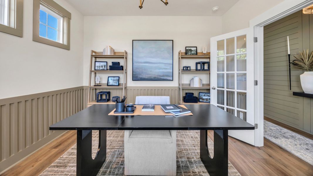 Flex Space with French Doors at Chestnut Farms by DRB Homes