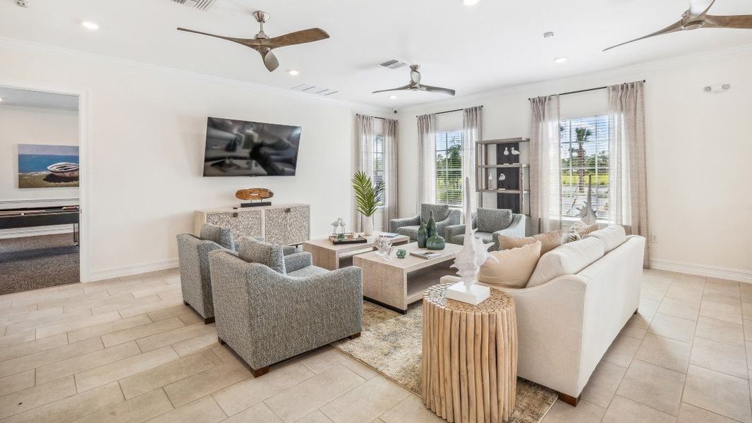 Furnished interior in a model home at Palmetto Landing at Babcock Ranch in Punta Gorda (Image 52).