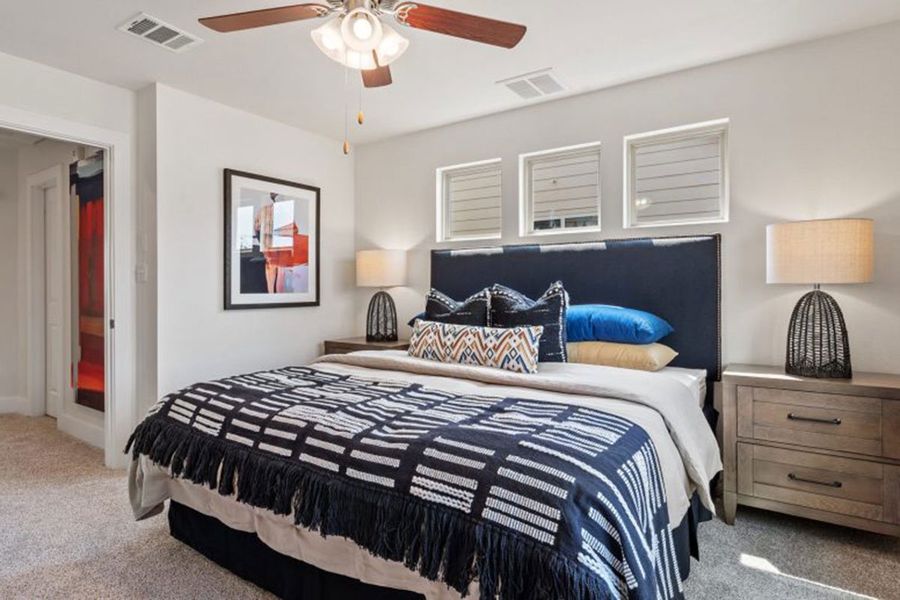 Furnished interior in a model home at Saddle Creek Twinhomes in Georgetown (Image 11).