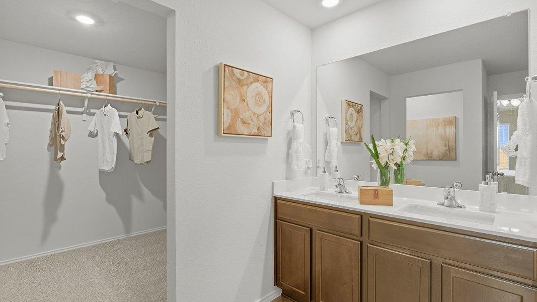 Furnished interior in a model home at Mesa Ridge in Temple (Image 29).