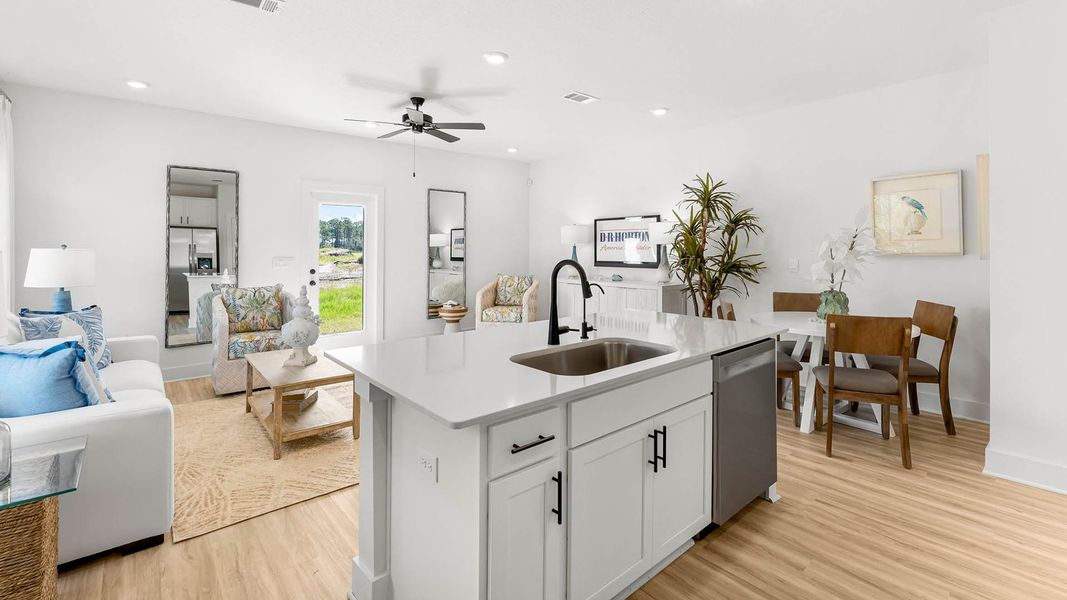 Furnished interior in a model home at Colonial East Townhomes in Panama City Beach (Image 6).