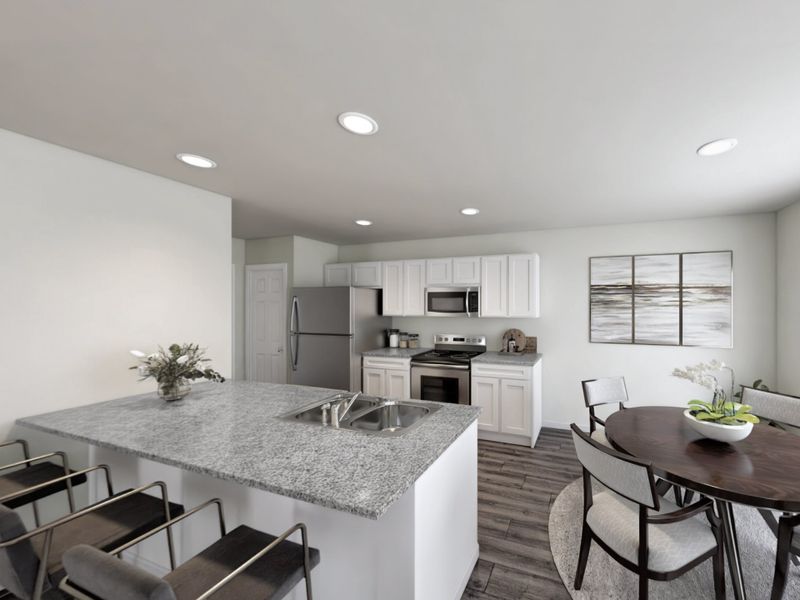 Furnished interior in a model home at Highland Place in Roxboro (Image 15).