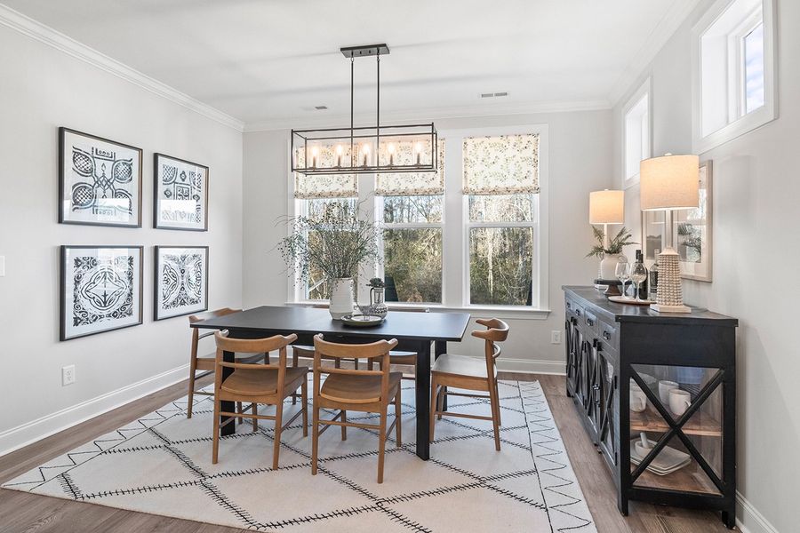 Furnished interior in a model home at Kennebec Crossing in Angier (Image 55).