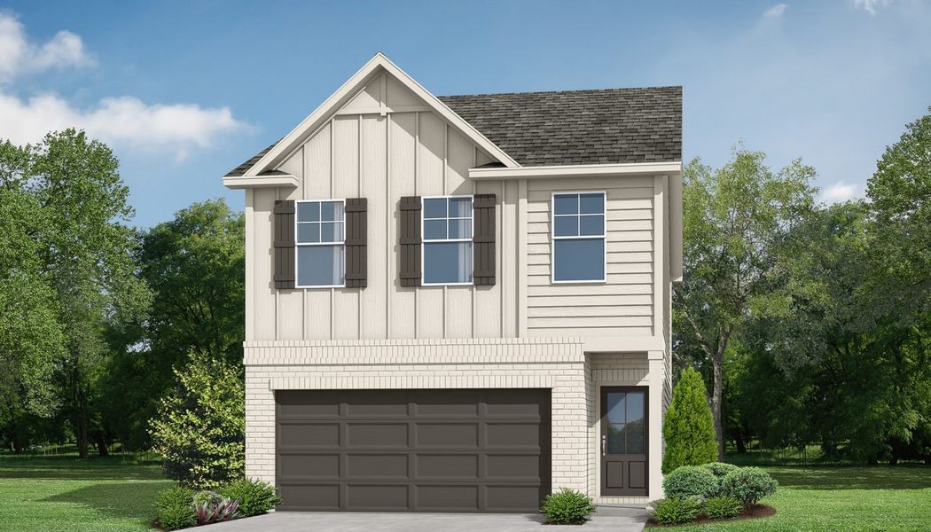 Front exterior of a home in the Thurgood Estates community, located in Snellville, GA (Image 13).