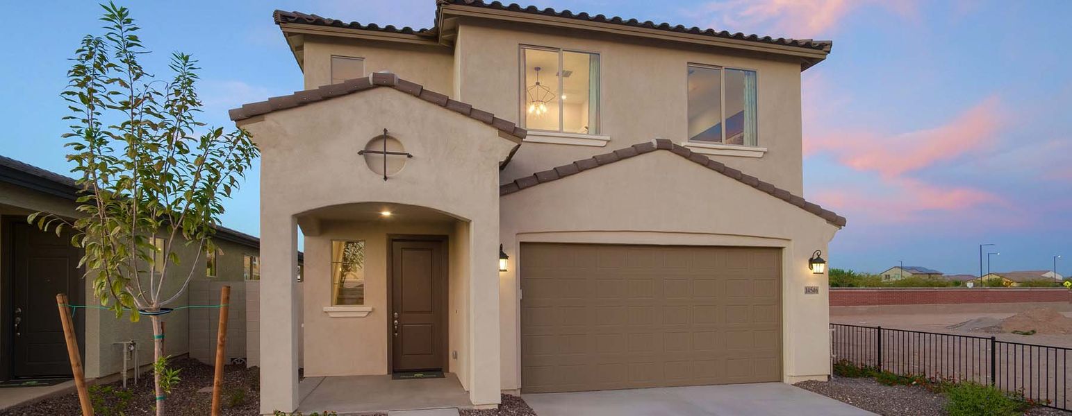 Front exterior of a home in the Beacon Hill at Marley Park community, located in Surprise, AZ (Image 13).