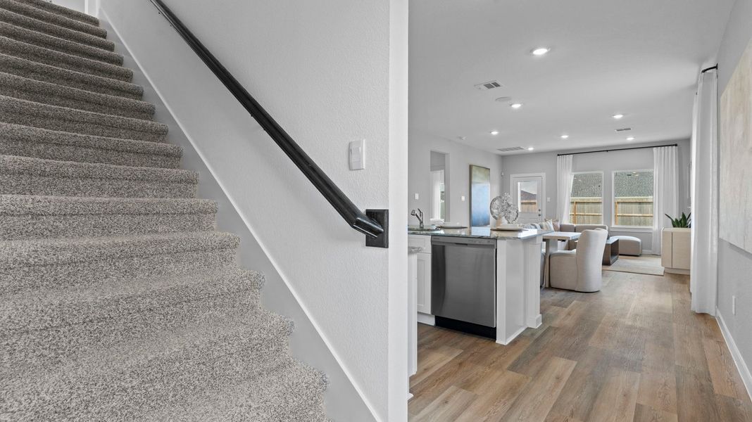 Furnished interior in a model home at Lakes at Westland Ranch in League City (Image 24).