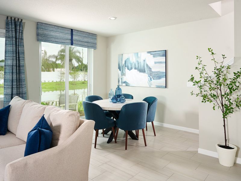 Dining Room in the Sandpiper floorplan modeled at Tidewater