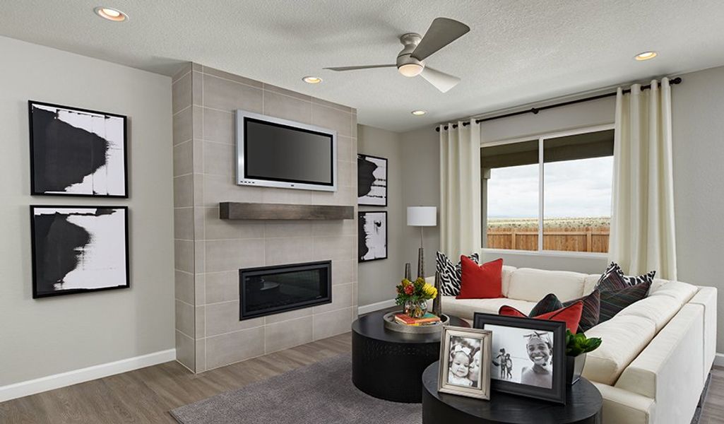 Furnished interior in a model home at The Glen in Colorado Springs (Image 18).
