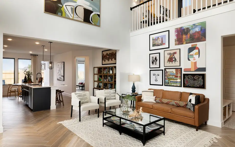 Furnished interior in a model home at 50' Traditional Homes at Elyson in Katy (Image 4).