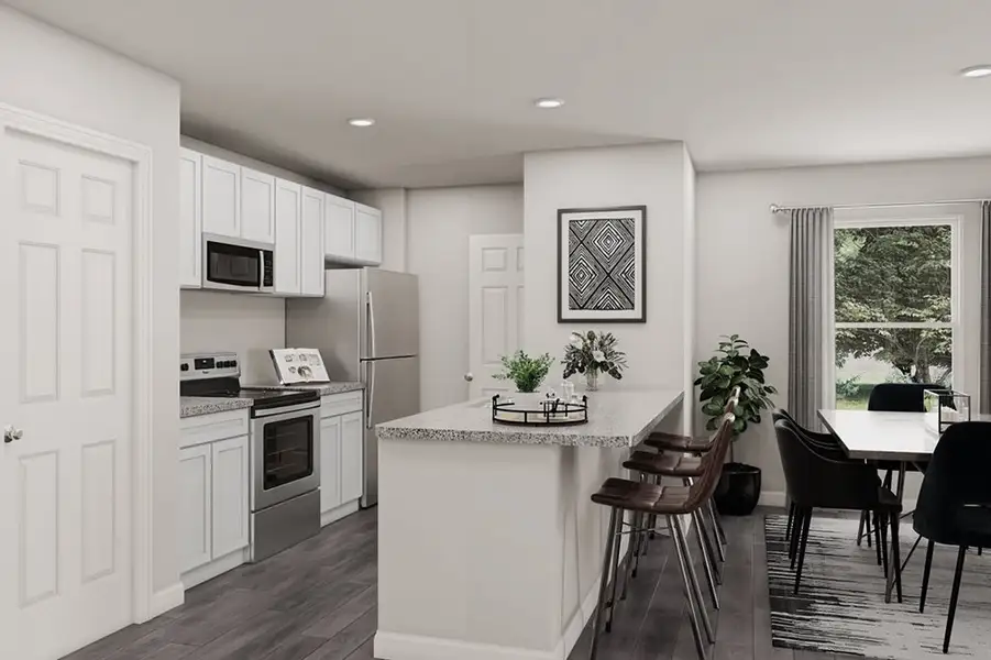 Furnished interior in a model home at Eagle's Landing in Benson (Image 4).