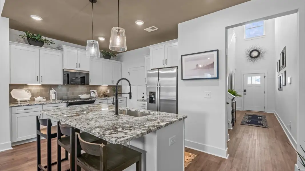 Furnished interior in a model home at Woodland Summit in Simpsonville (Image 43).