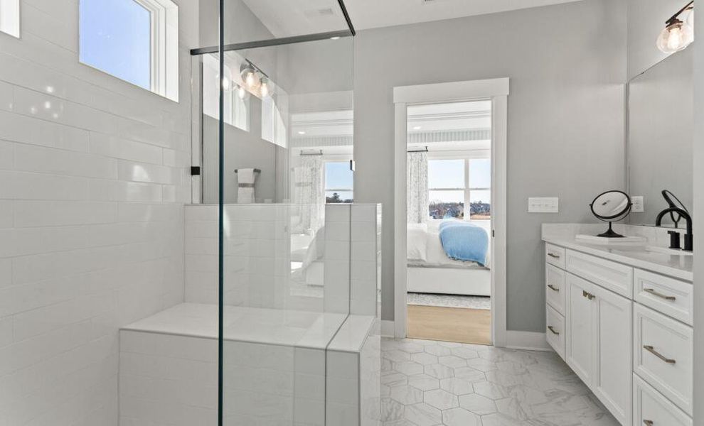 Furnished interior in a model home at Founders Club in Moore (Image 19).