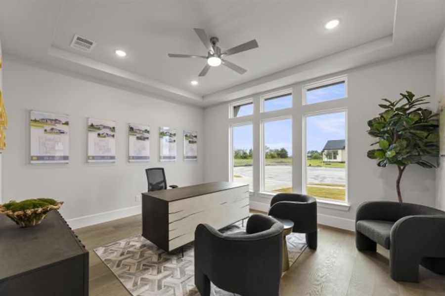 Furnished interior in a model home at Heath Golf and Yacht Club in Rockwall (Image 8).