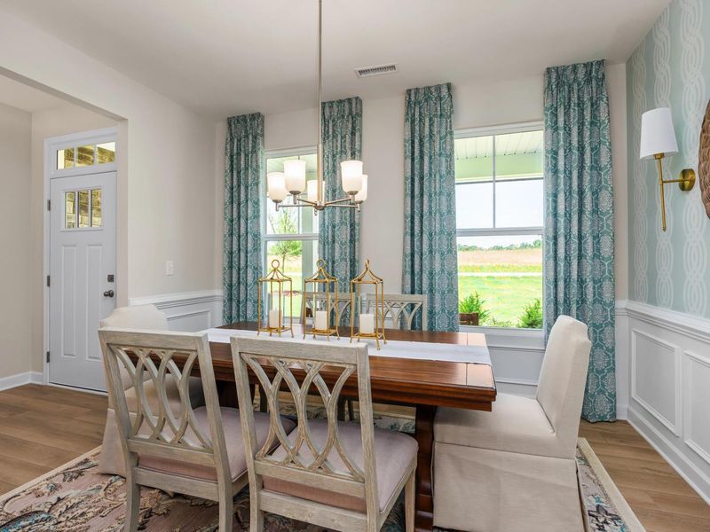 Furnished interior in a model home at Sage on North Main in Wake Forest (Image 17). Furnished interior in a model home at Sage on North Main in Wake Forest (Image 17).