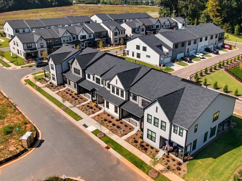 Aerial view of the Seven Oaks community in Belmont, NC, showing layout and nearby surroundings (Image 9).