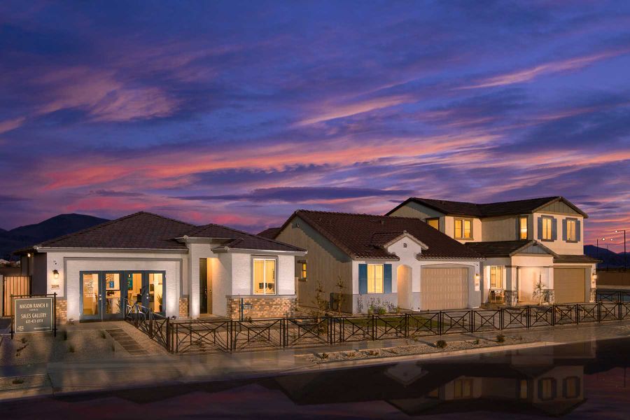 Front exterior of a home in the Mason Ranch II community, located in Surprise, AZ (Image 14). Front exterior of a home in the Mason Ranch II community, located in Surprise, AZ (Image 14).