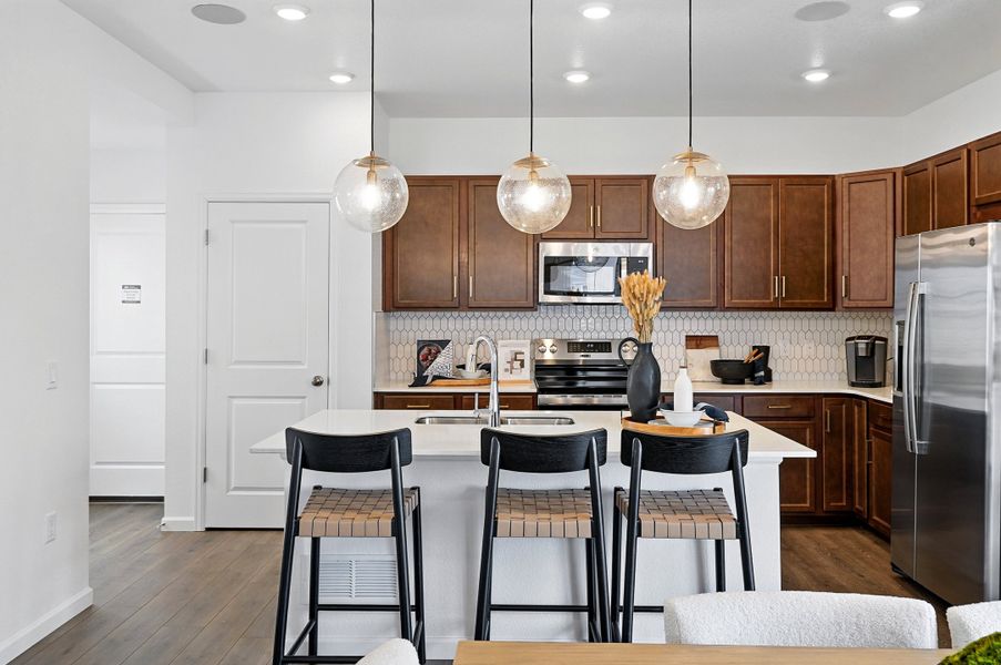 Furnished interior in a model home at Parterre Horizon Collection in Thornton (Image 23).