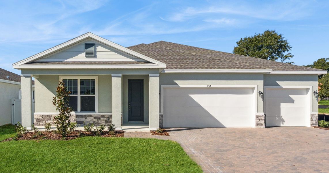 Front exterior of a home in the Eden Crest community, located in Apopka, FL (Image 8). Front exterior of a home in the Eden Crest community, located in Apopka, FL (Image 8).