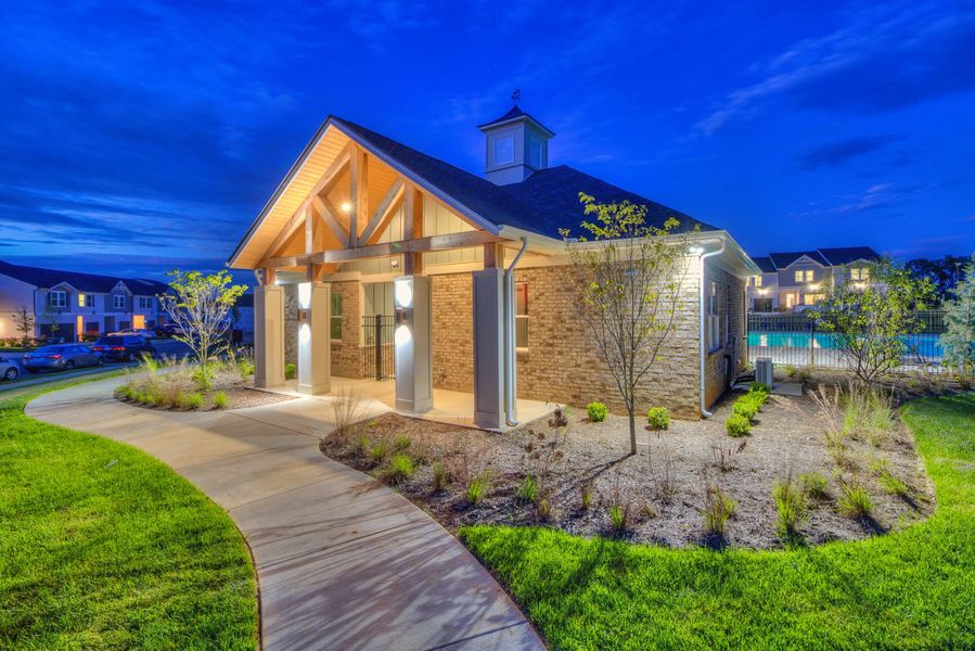 Relax by the swimming pool, complete with clubhouse for events.