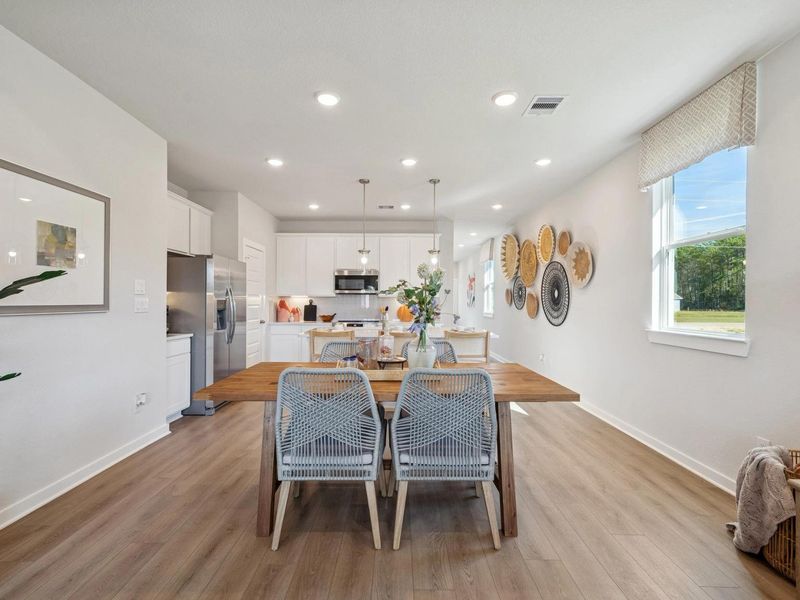 Furnished interior in a model home at Spring Branch Crossing in Conroe (Image 20).