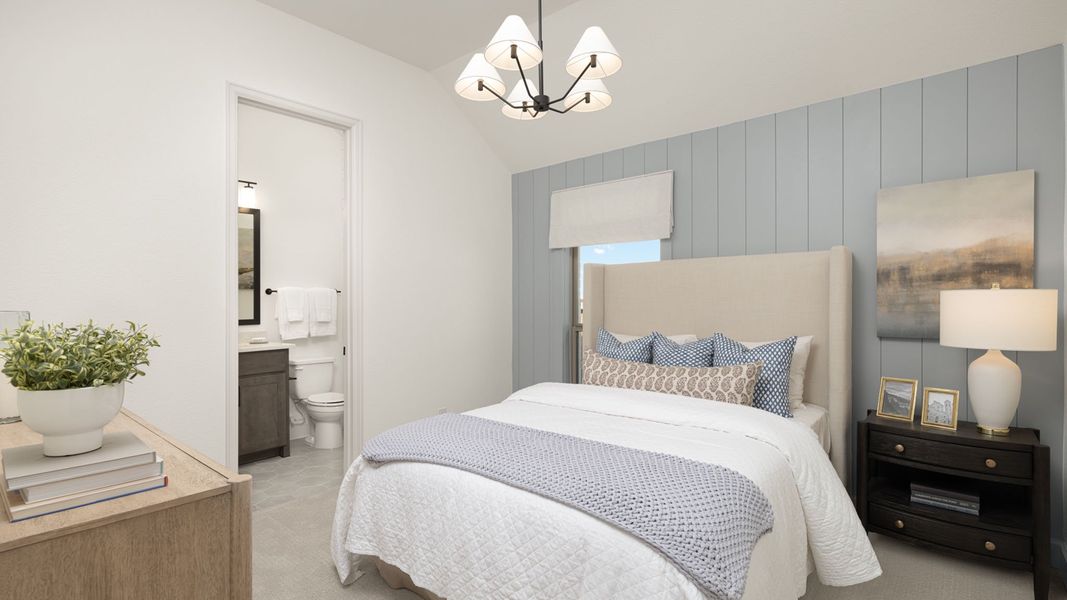 Furnished interior in a model home at Trinity Falls 50' in McKinney (Image 10).