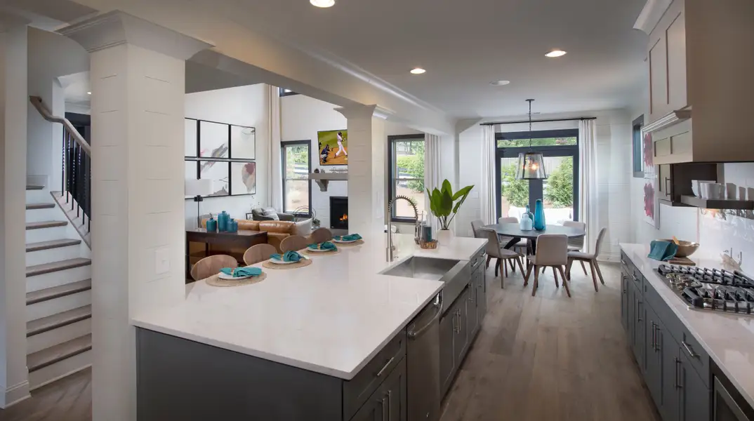 Furnished interior in a model home at Waterhaven in Cumming (Image 3).