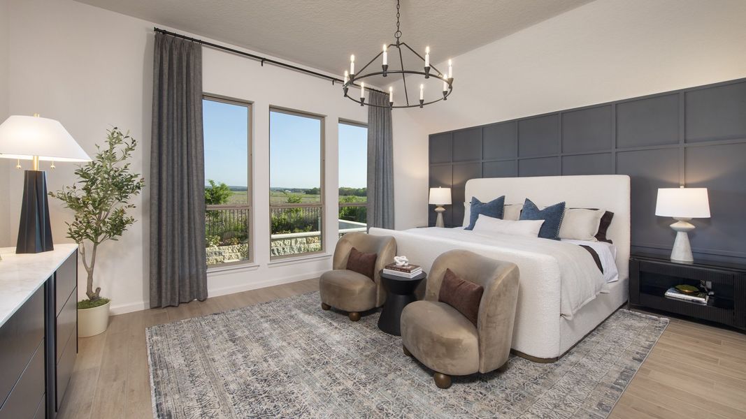 Furnished interior in a model home at Haby Hill 50' in San Antonio (Image 7). Furnished interior in a model home at Haby Hill 50' in San Antonio (Image 7).