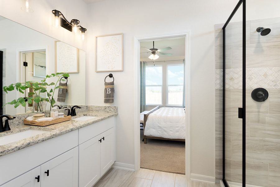 Furnished interior in a model home at Morgan Meadows in San Antonio (Image 7).