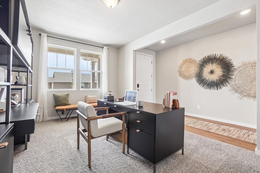 Furnished interior in a model home at Aspen Ranch in Fountain (Image 8).