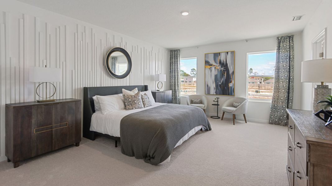 Furnished interior in a model home at Finley Woods in Gainesville (Image 15).