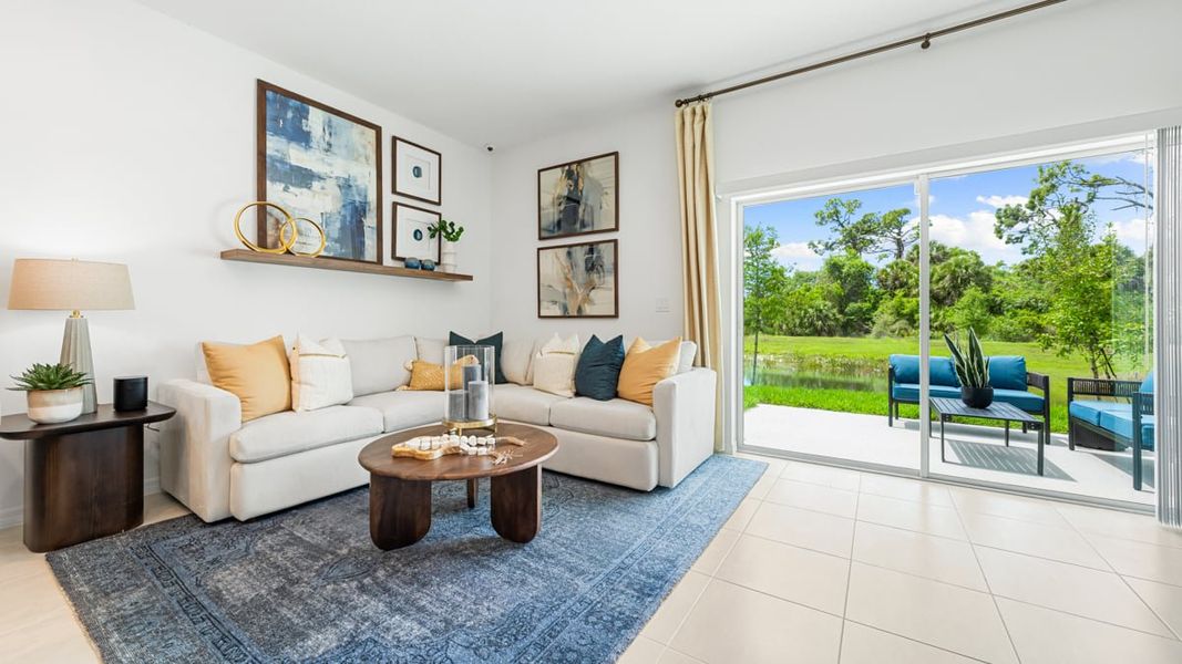 Furnished interior in a model home at The Towns at Tiburon in Nokomis (Image 12).