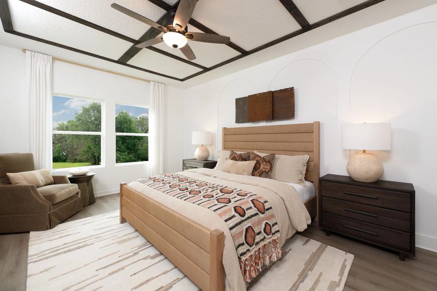 Furnished interior in a model home at Nopal Valley in San Antonio (Image 16).