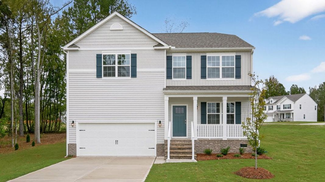 Front exterior of a home in the McKay Place community, located in Lillington, NC (Image 1).