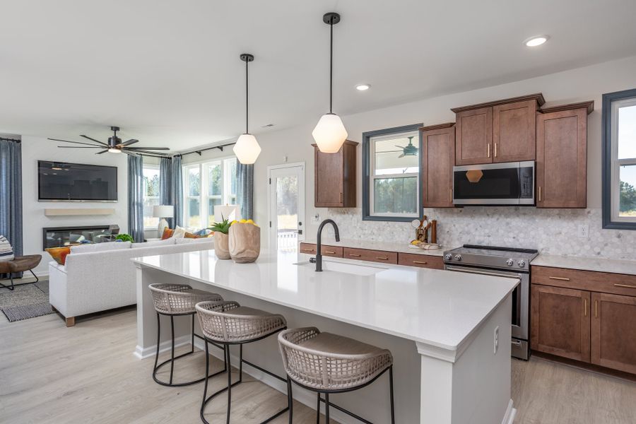 Furnished interior in a model home at Bedford in Raeford (Image 27).