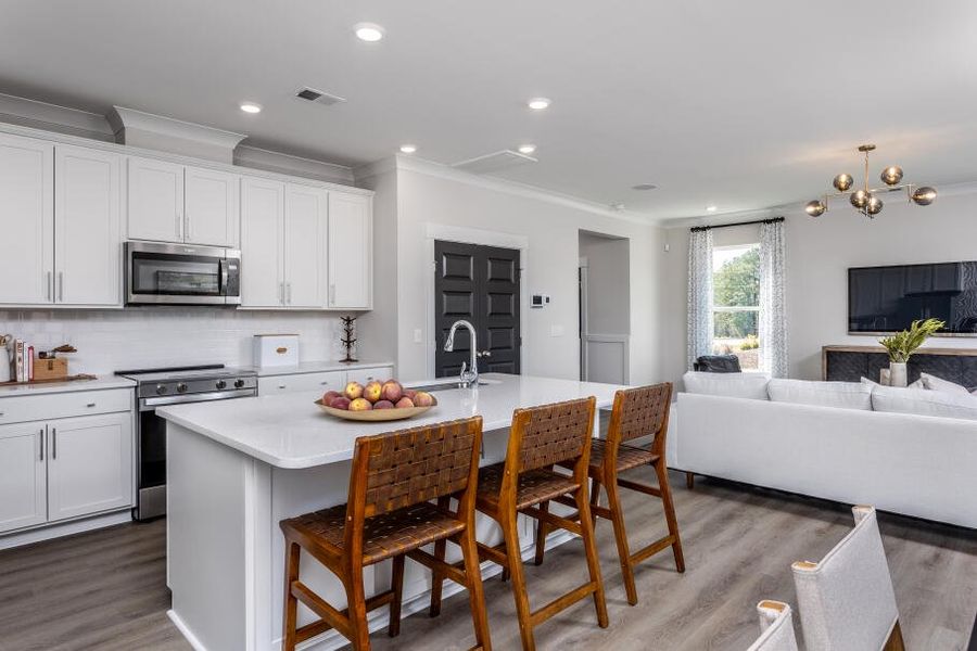 Furnished interior in a model home at Black Forest Pointe in Benson (Image 6).