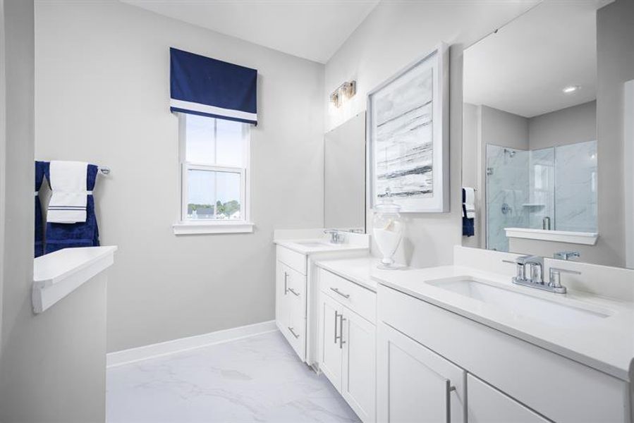 Furnished interior in a model home at Creek Water Townhomes in Indian Land (Image 11).