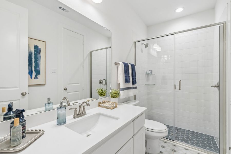 Furnished interior in a model home at Landmark in Denton (Image 44).