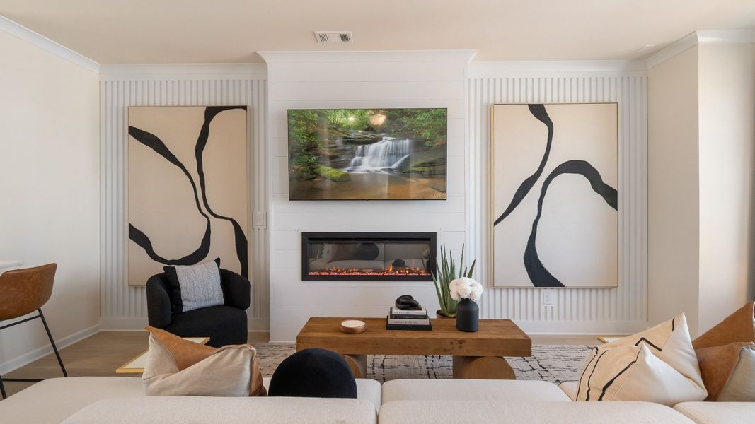 Furnished interior in a model home at Silverock in McDonough (Image 4).