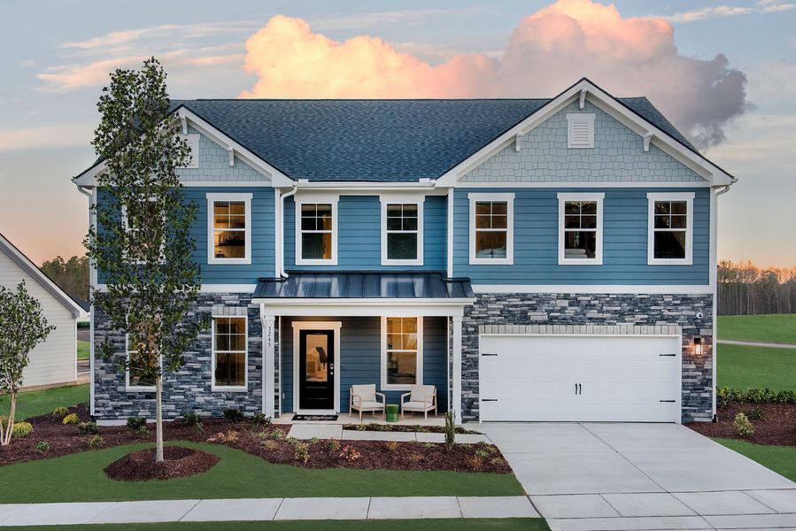 Front exterior of a home in the Williams Grove community, located in Apex, NC (Image 1).