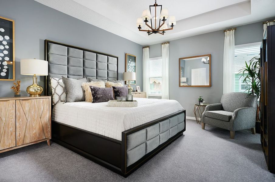 Furnished interior in a model home at Liberty Station in Orange City (Image 23).