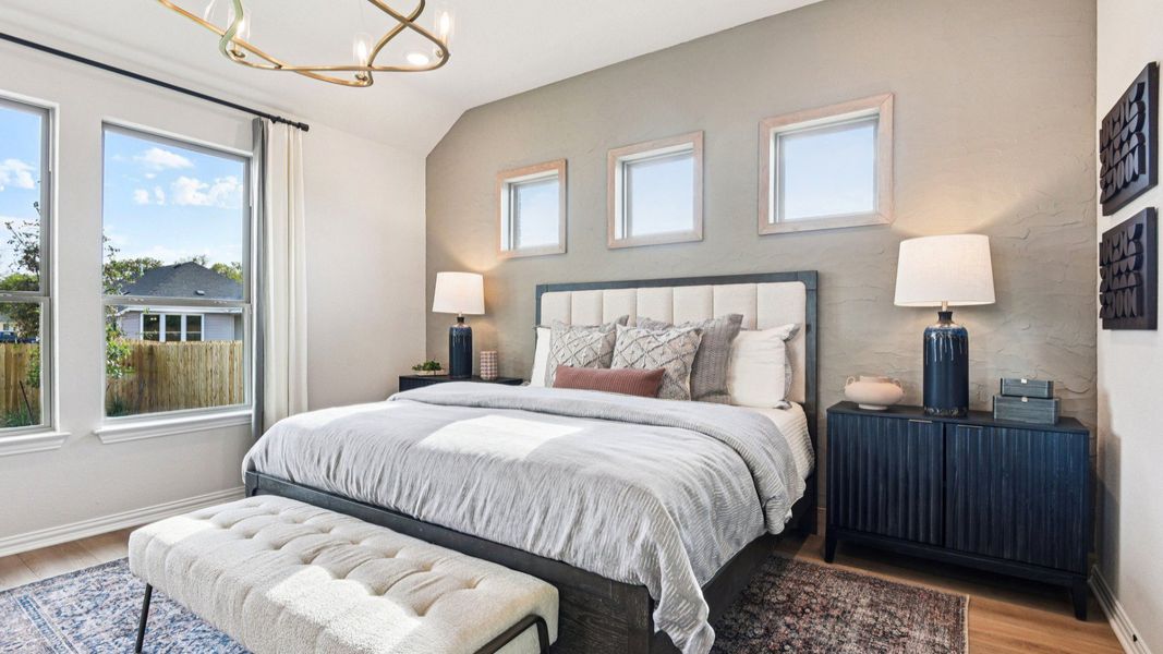 Furnished interior in a model home at Clear Creek in New Braunfels (Image 40).