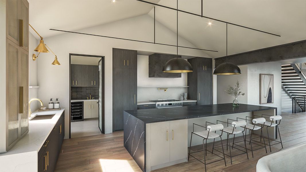 Furnished interior in a model home at Signature at Crystal Valley in Castle Rock (Image 19).