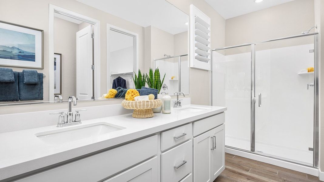 Furnished interior in a model home at Teravalis in Buckeye (Image 26). Furnished interior in a model home at Teravalis in Buckeye (Image 26).