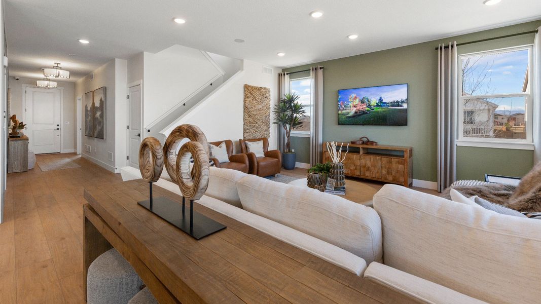 Furnished interior in a model home at Trevenna in Windsor (Image 15).