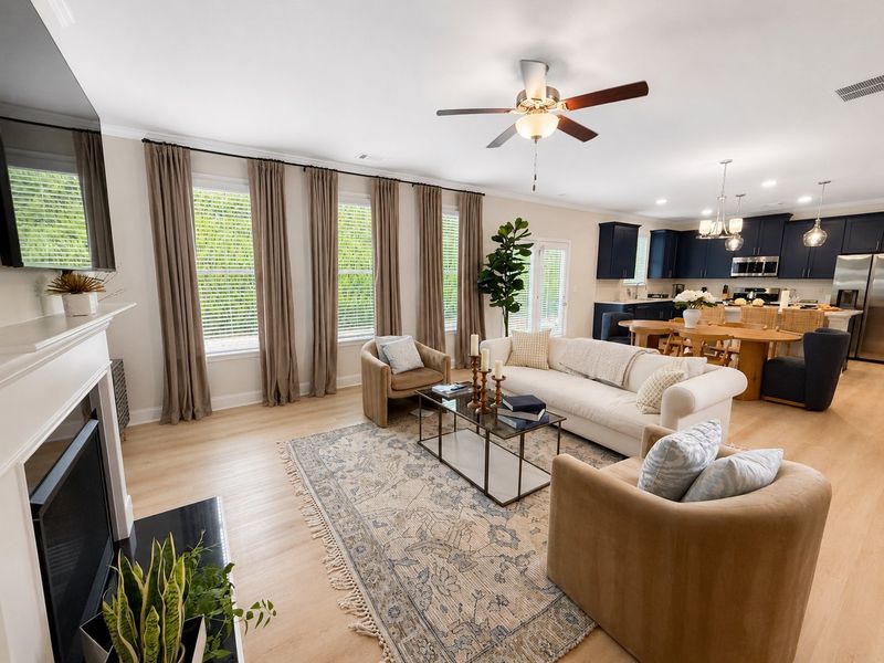 Furnished interior in a model home at Stratford Square in Lawrenceville (Image 6). Furnished interior in a model home at Stratford Square in Lawrenceville (Image 6).