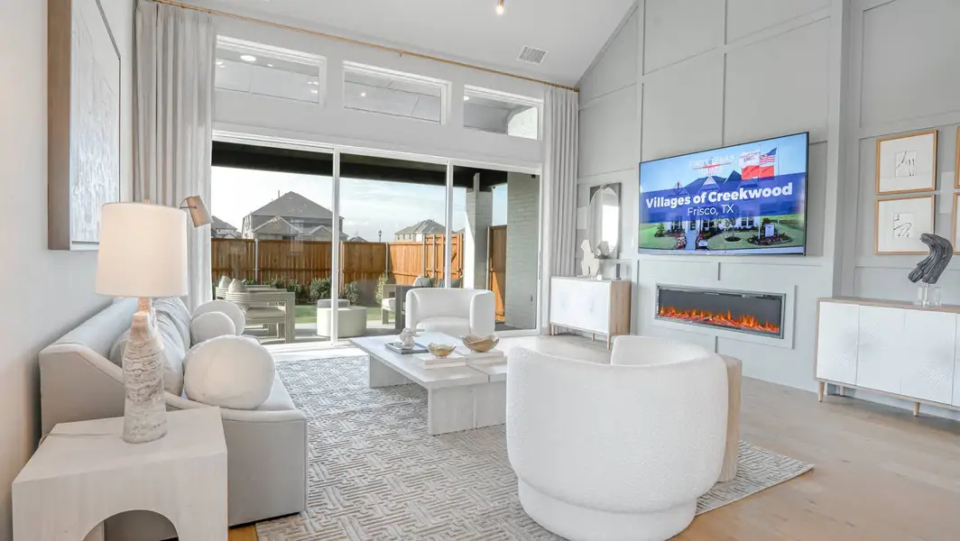 Furnished interior in a model home at Villages of Creekwood in Frisco (Image 4).